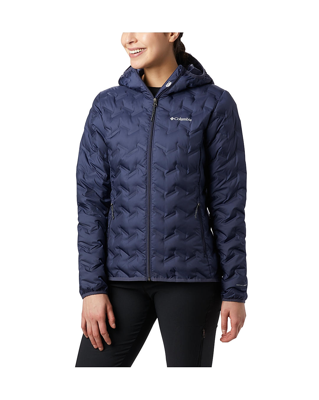 Columbia Womens Blue Omni-Heat Reflective Delta Ridge Down Jacket