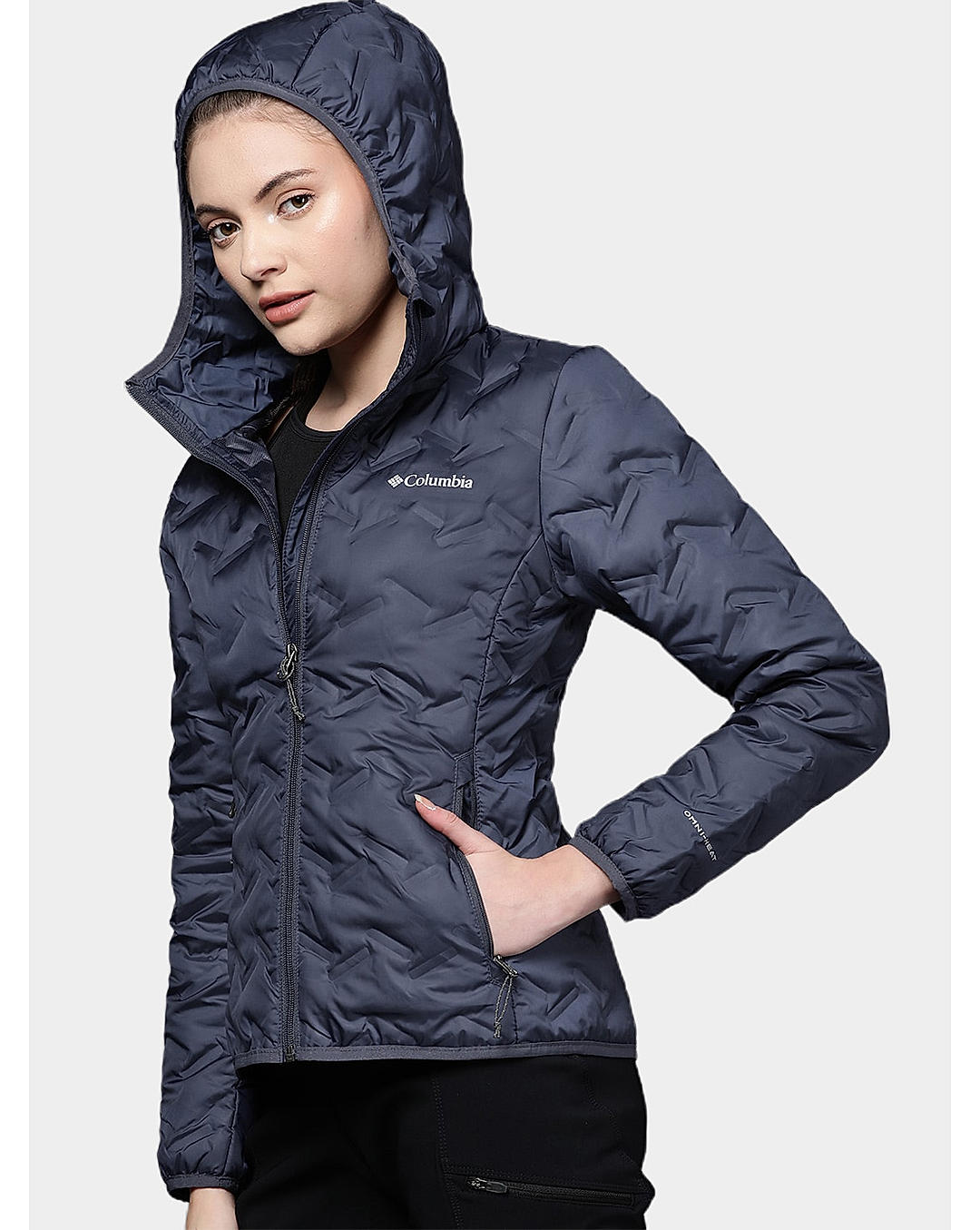 Columbia Womens Blue Omni-Heat Reflective Delta Ridge Down Jacket