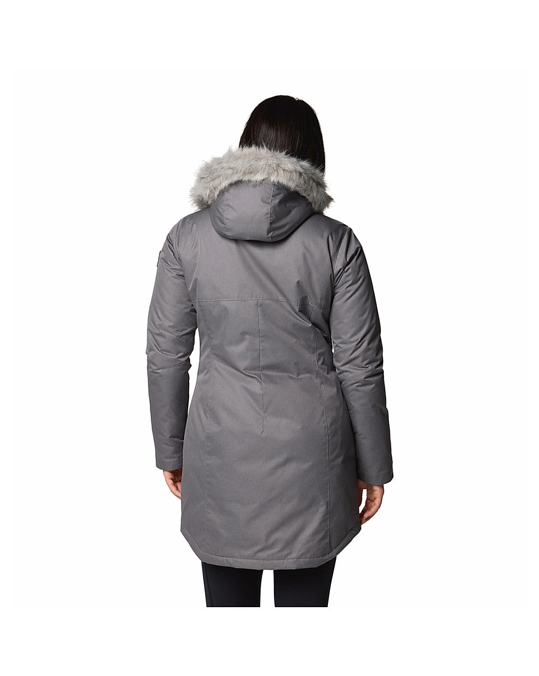 Columbia Womens Grey Omni-Heat Reflective Suttle Mountain Long Insulated Jacket