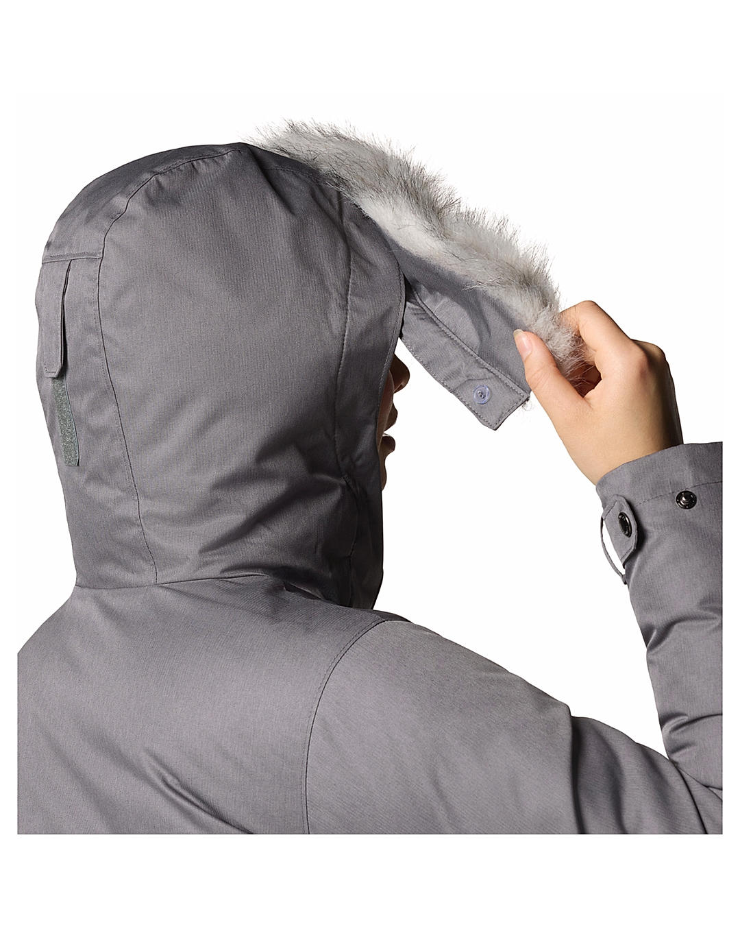 Columbia Womens Grey Omni-Heat Reflective Suttle Mountain Long Insulated Jacket