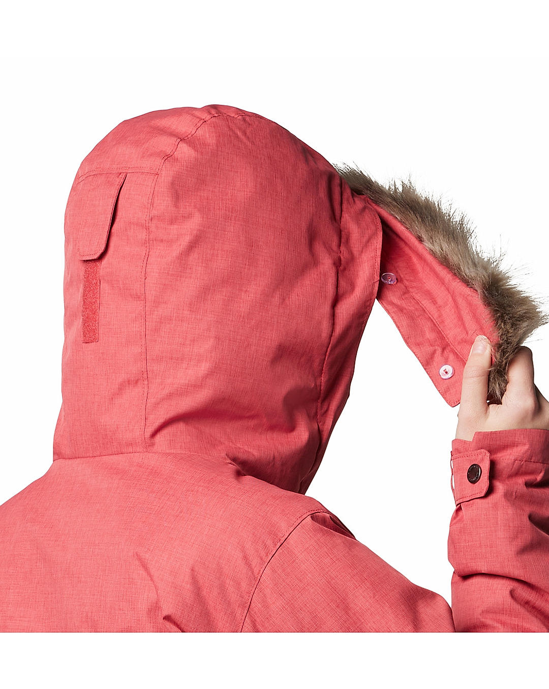 Columbia Womens Pink Omni-Heat Reflective Suttle Mountain Long Insulated Jacket