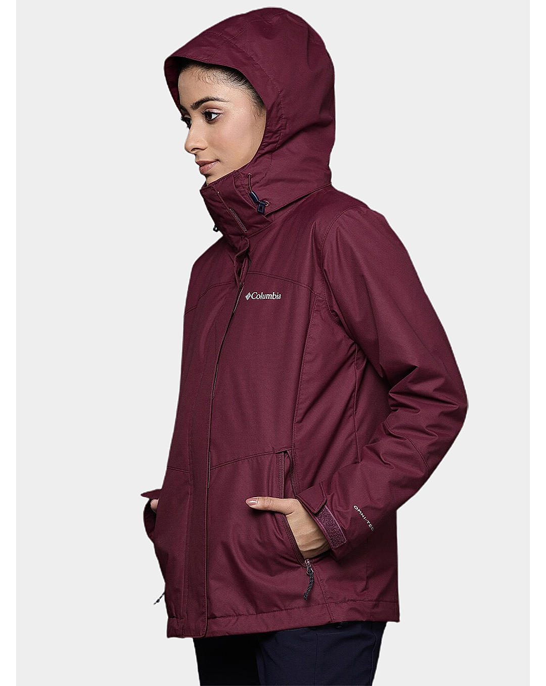 Columbia Womens Red Omni-Heat Reflective Bugaboo II Fleece Interchange Jacket