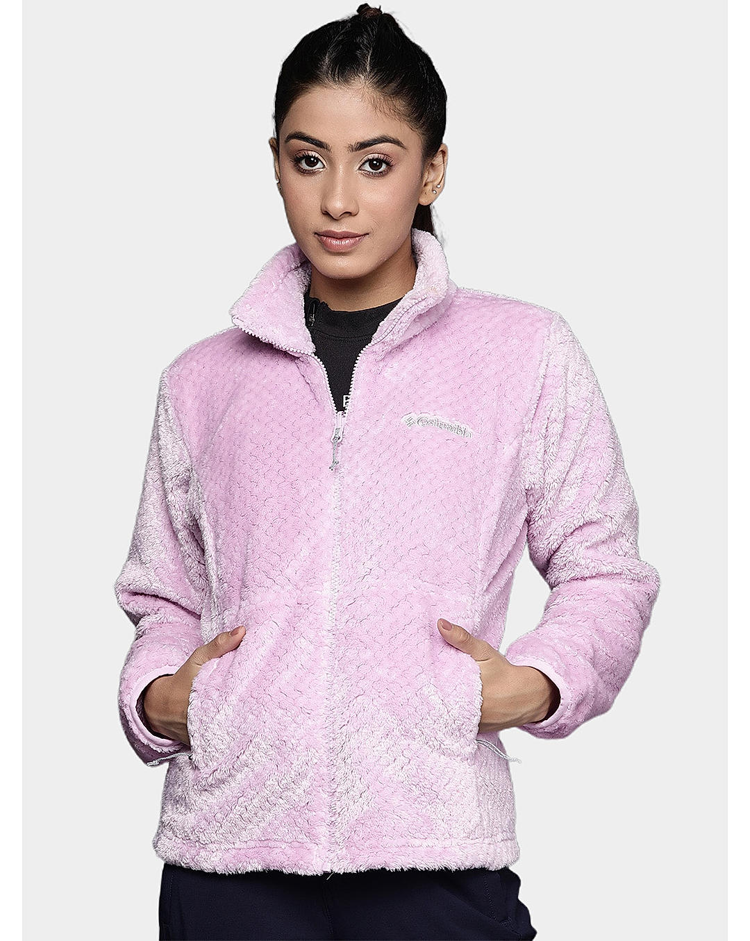 Columbia Womens Red Omni-Heat Reflective Bugaboo II Fleece Interchange Jacket