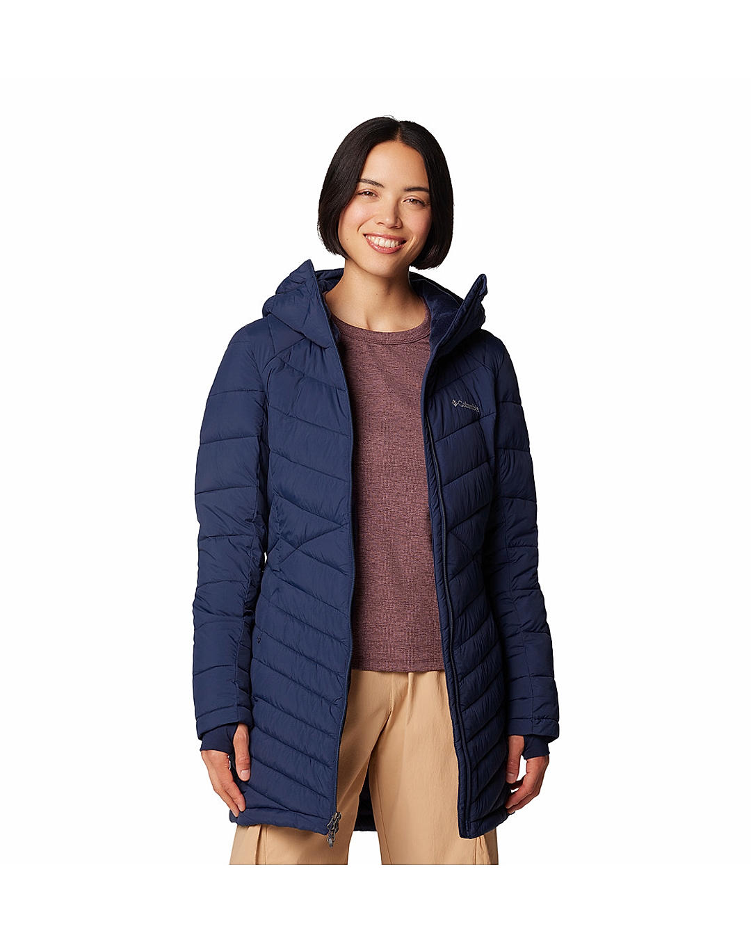 Columbia Womens Navy Omni-Heat Infinity Joy Peak II Mid Jacket