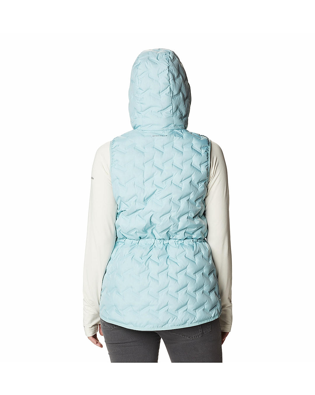 Columbia Women Blue Delta Ridge Hooded Vest Jacket 