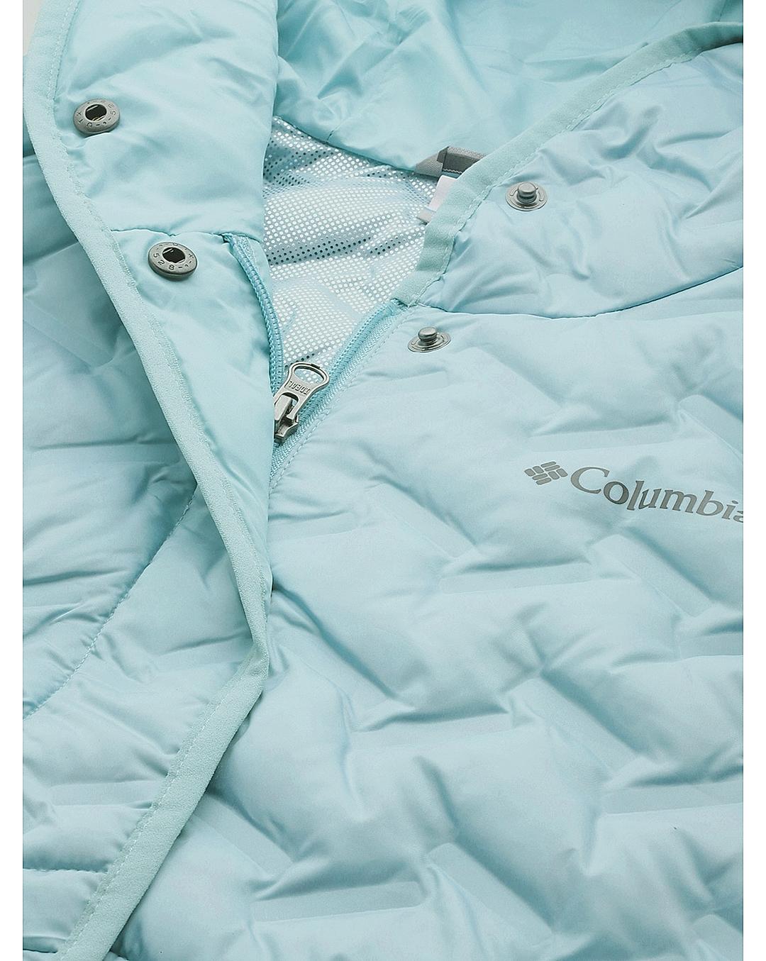 Columbia Women Blue Delta Ridge Hooded Vest Jacket 