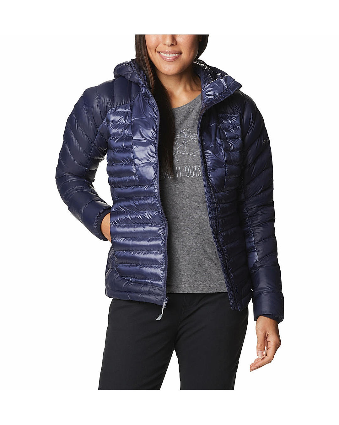 Columbia Womens Blue Omni-Heat Infinity Labyrinth Loop Jacket