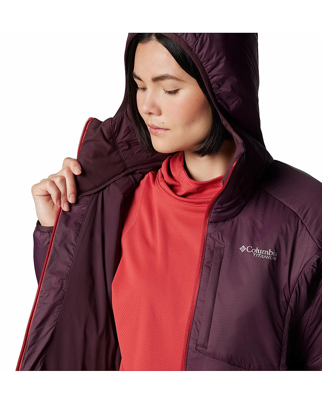 Buy Columbia Womens Maroon Omni Shield Silver Leaf Ii Stretch Insulated Jacket Online at Adventuras 535644