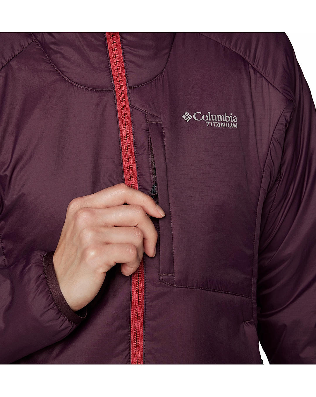 Columbia Womens Maroon Omni-Shield Silver Leaf II Stretch Insulated Jacket
