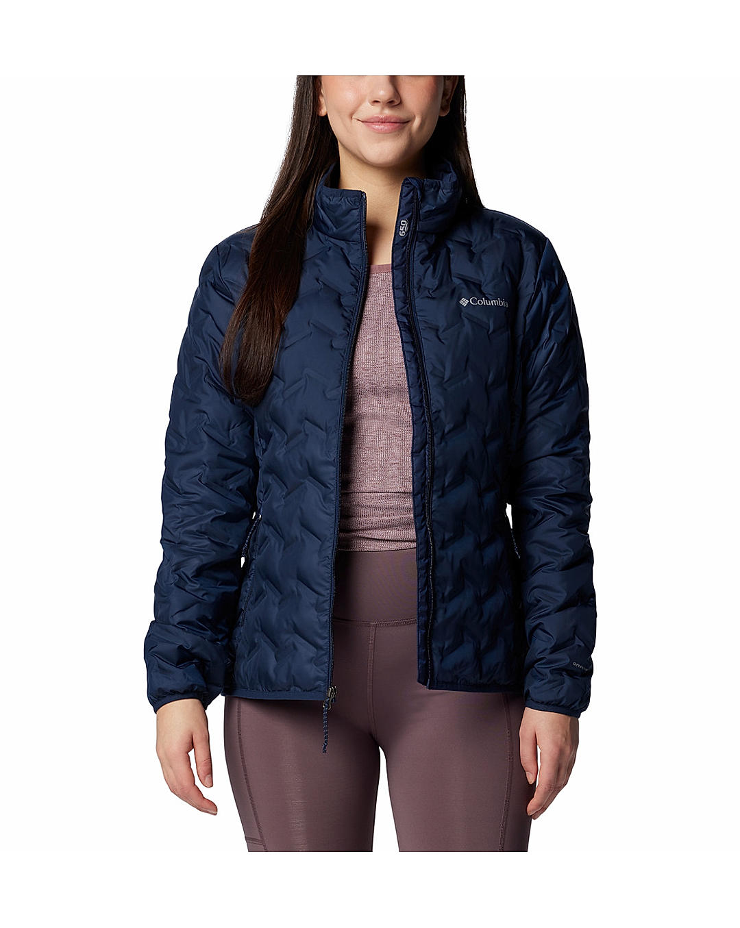 Columbia Womens Navy Omni-Heat Reflective Delta Ridge II Down Jacket
