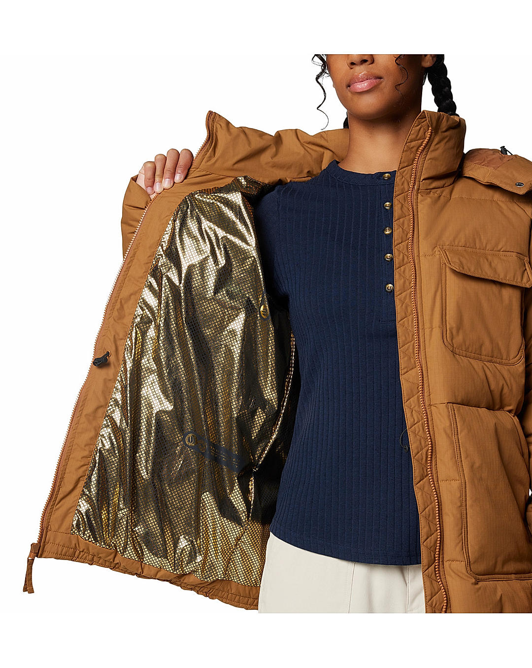 Columbia Womens Brown Omni-Heat Infinity Longhorn Ridge Insulated Jacket