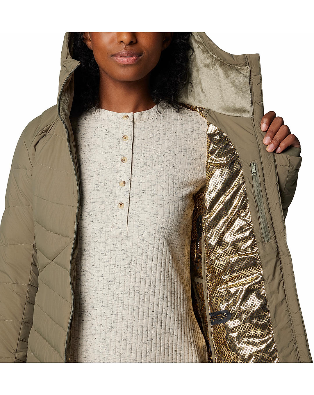 Columbia Womens Olive Omni-Heat Infinity Joy Peak II Jacket