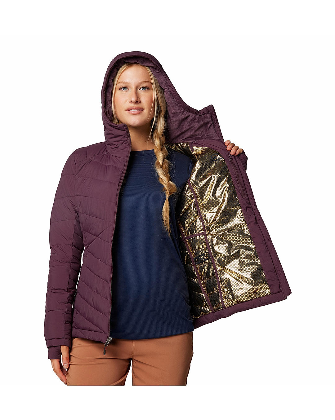 Columbia Womens Purple Omni-Heat Infinity Joy Peak II Jacket