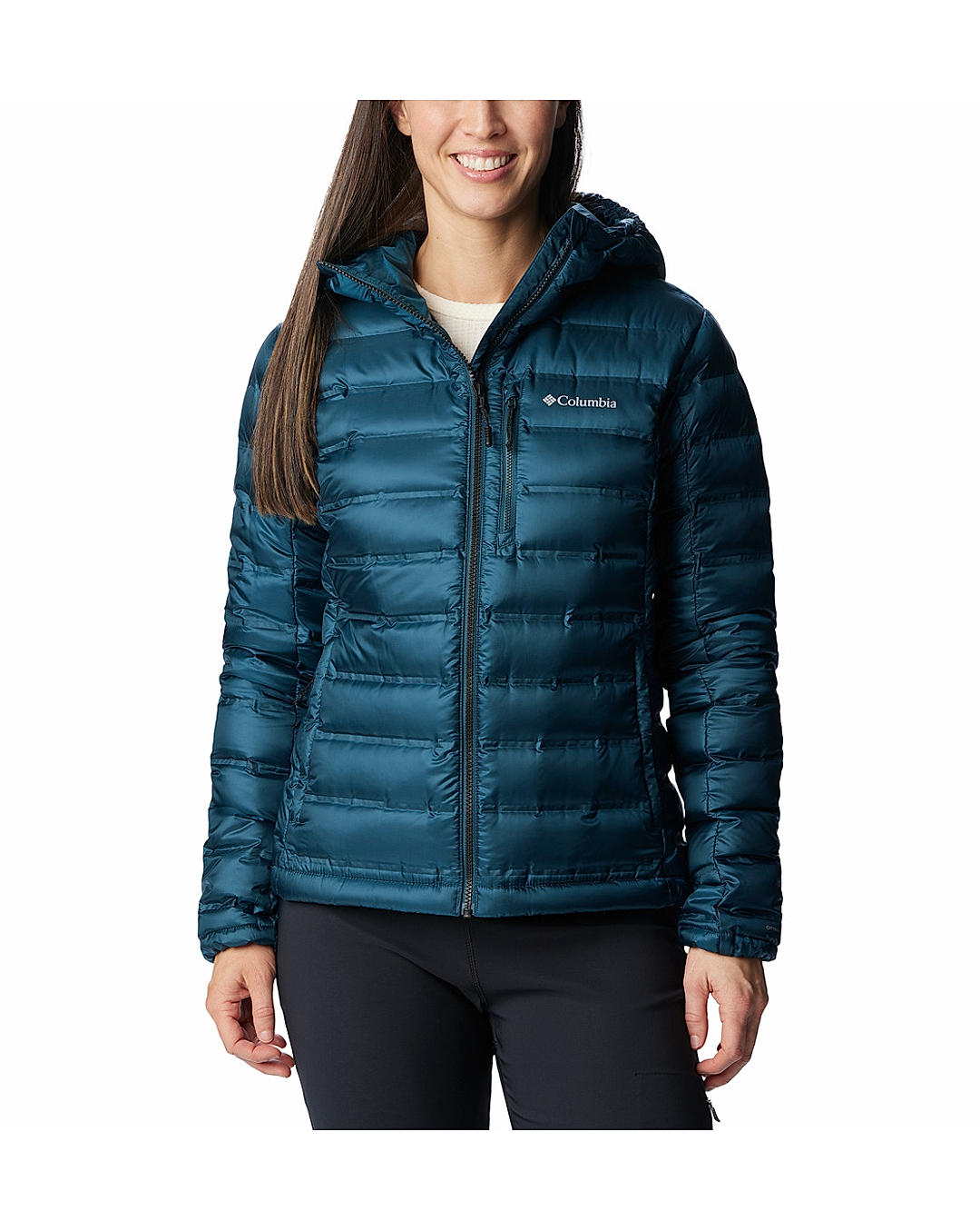 Buy Columbia Women Blue Pebble Peak Down Hooded Jacket Online at Adventuras 518302
