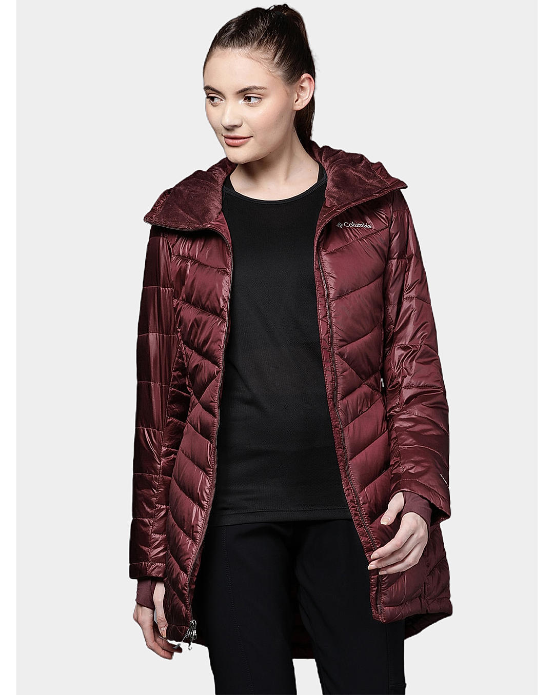 Columbia Womens Red Omni-Heat Infinity Joy Peak Mid Jacket