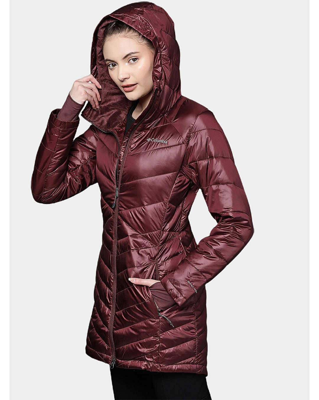 Columbia Womens Red Omni-Heat Infinity Joy Peak Mid Jacket