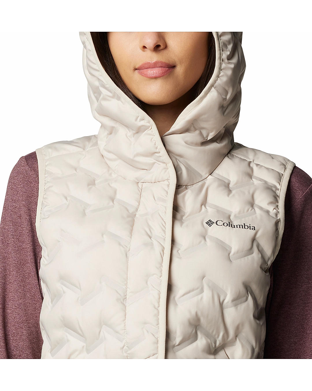 Columbia Womens Beige Omni-Heat Reflective Delta Ridge II Down Vest