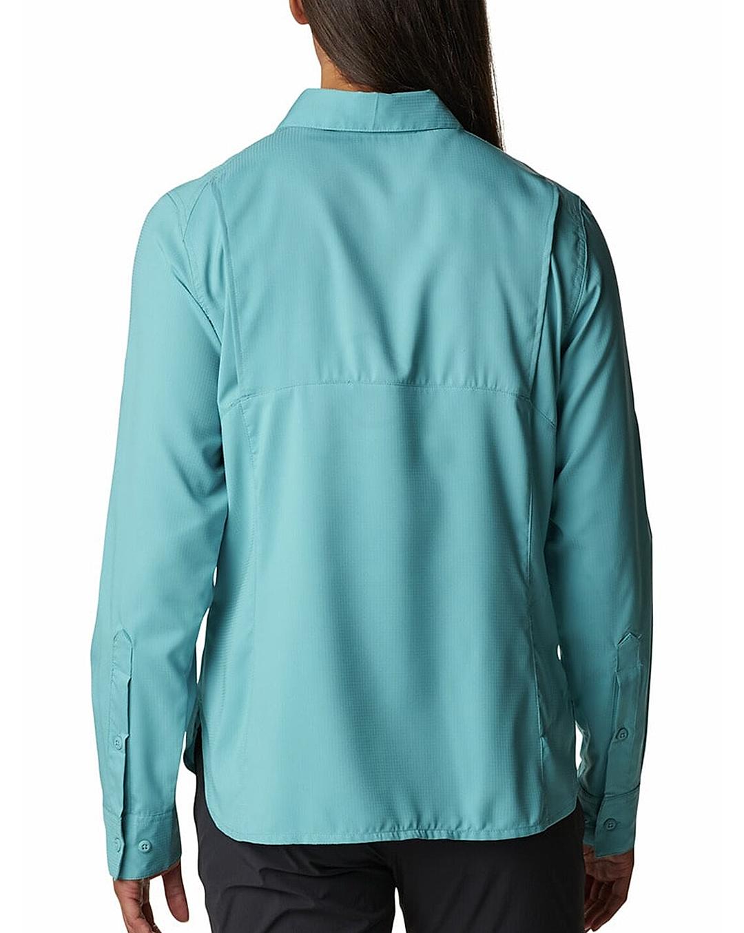 Columbia Womens Blue Omni-Wick Silver Ridge Lite  Long Sleeve Shirt