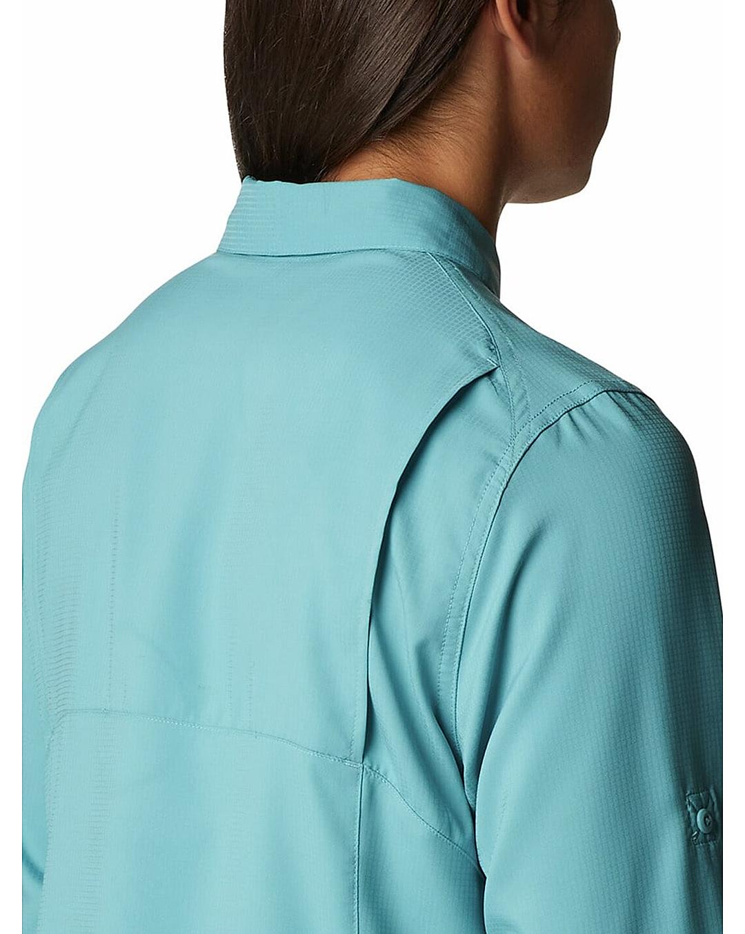 Columbia Womens Blue Omni-Wick Silver Ridge Lite  Long Sleeve Shirt