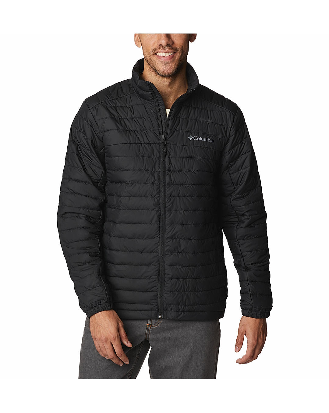 HOODED LONGLINE SPORTS PUFFER MEN'S BLACK JACKET