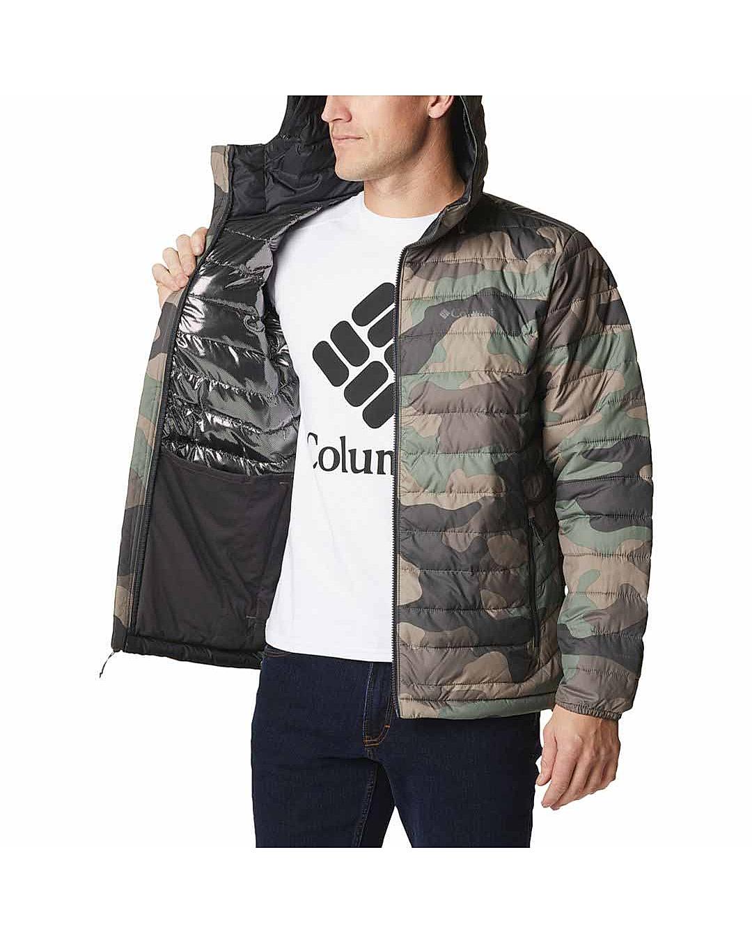 Mens camo store hooded jacket