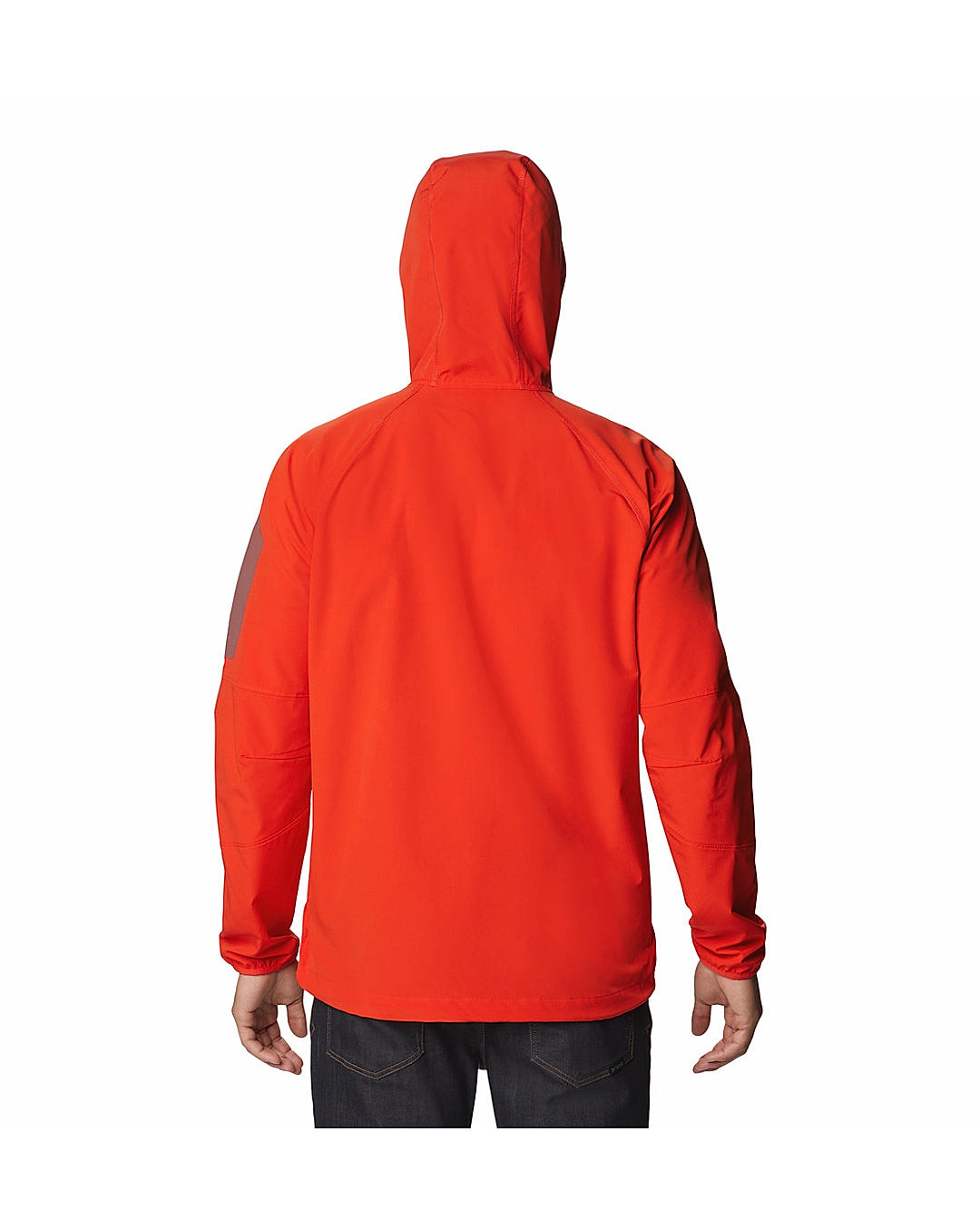 Columbia Men Orange / Red Tall Heights Hooded Softshell