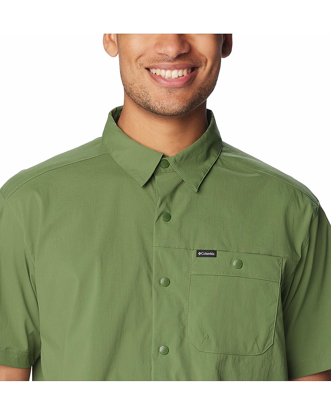 Columbia Men Green Landroamer Ripstop SS Shirt