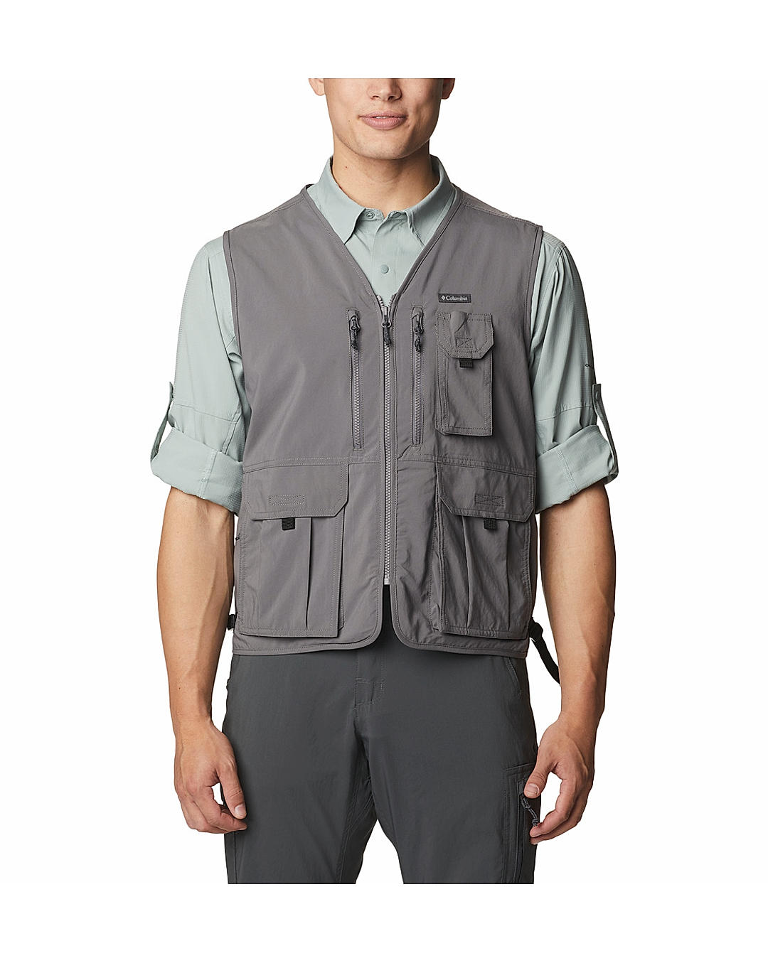 Buy Columbia Grey Silver Ridge Utility Vest Jackets For Men Online