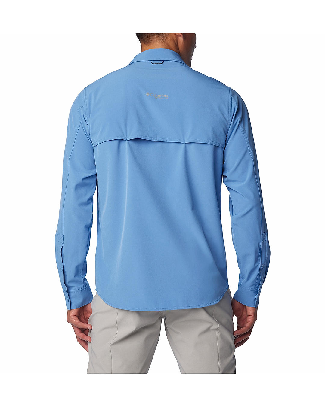 Columbia Men Light Blue Summit Valley Woven LS Shirt