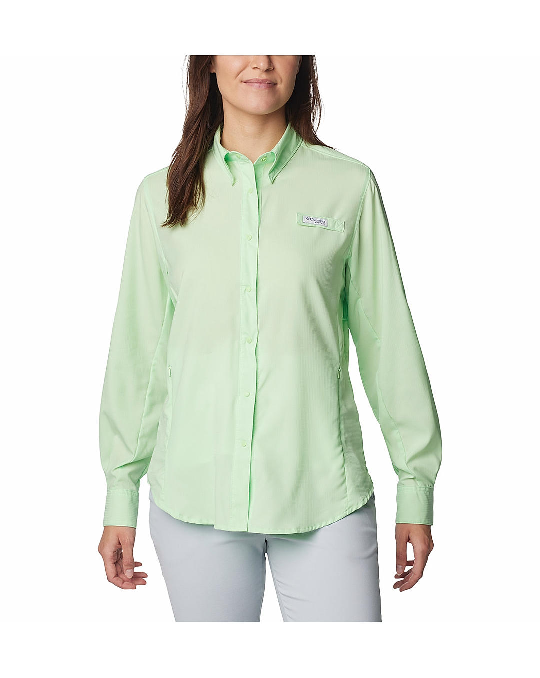 Columbia Women Green Womens Tamiami II LS Shirt