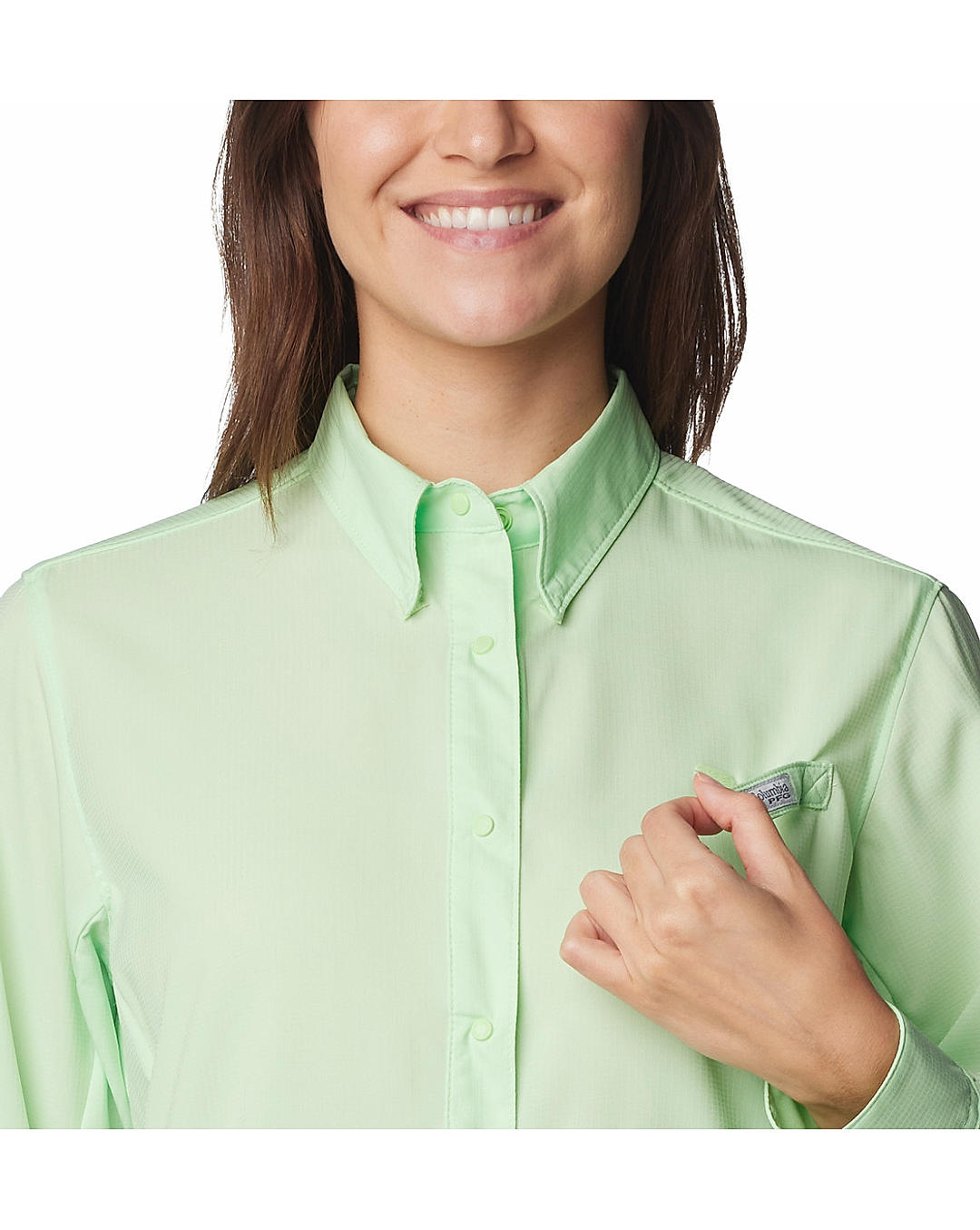 Columbia Women Green Womens Tamiami II LS Shirt