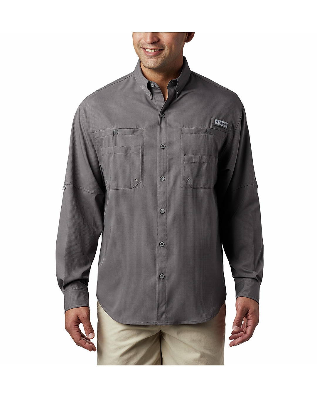 Columbia Men Grey Tamiami II LS Shirt