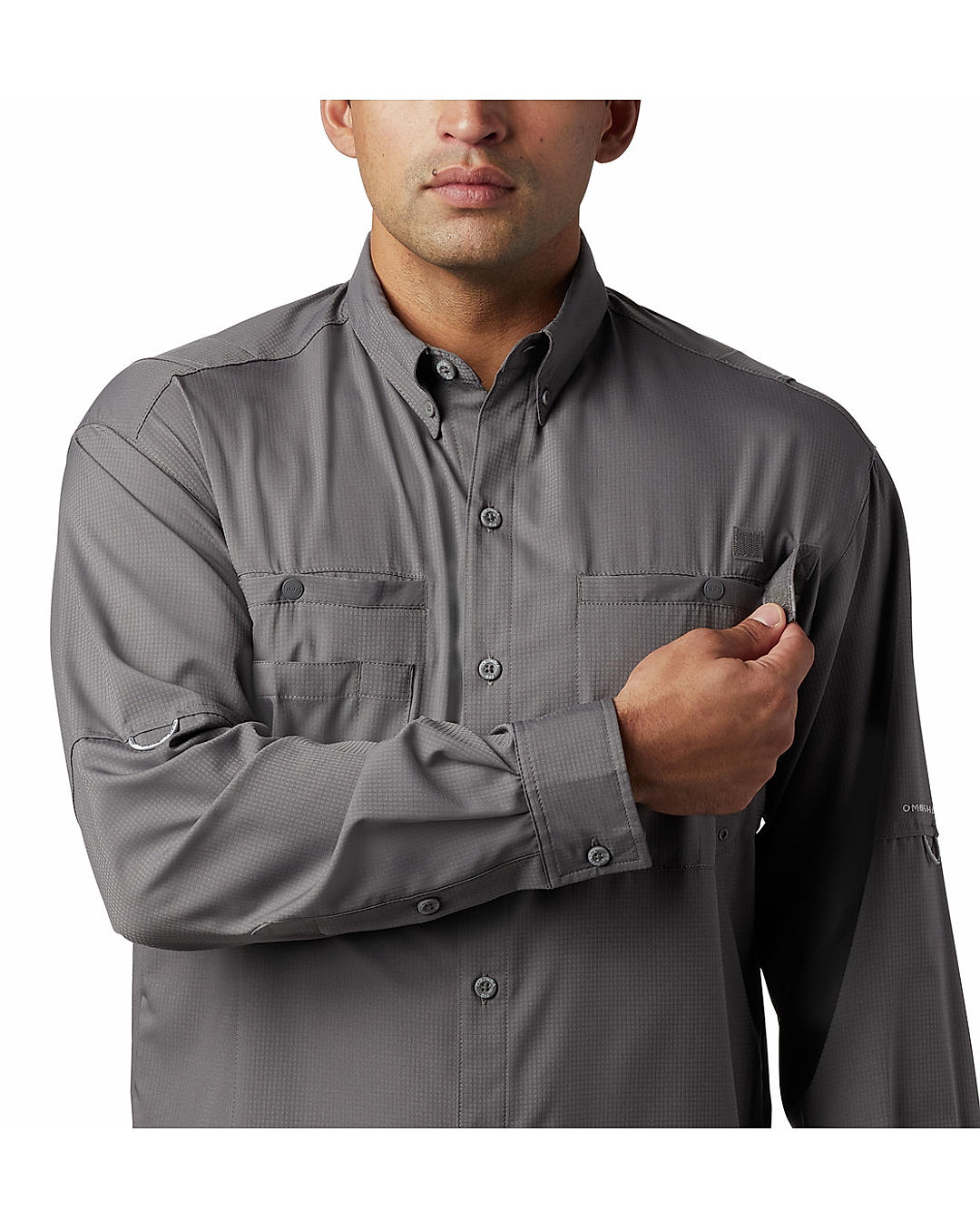 Columbia Men Grey Tamiami II LS Shirt