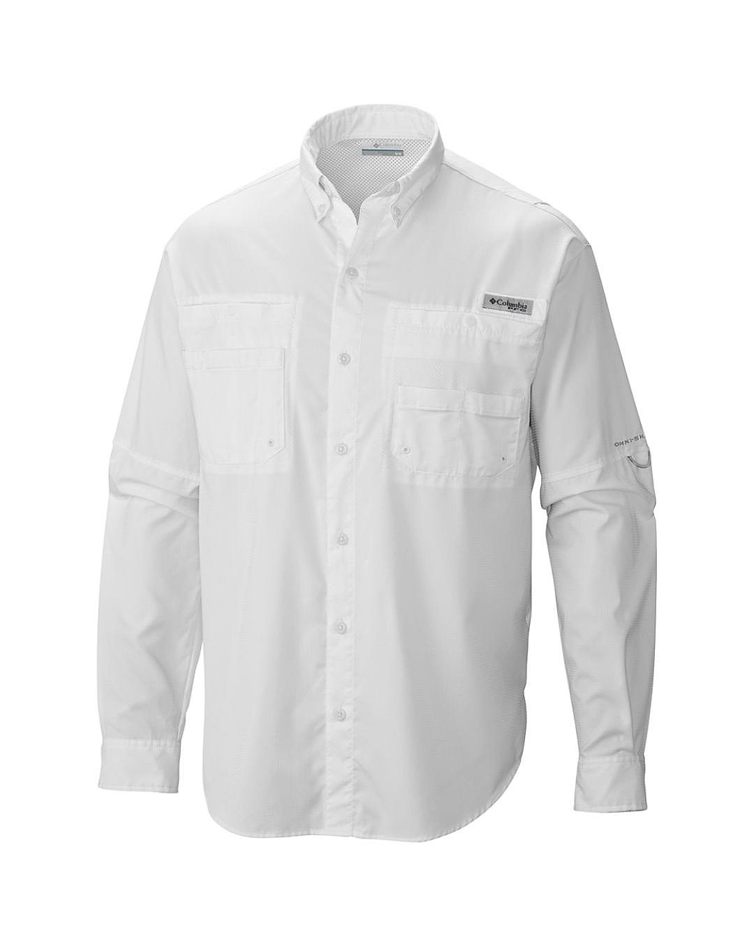 Columbia Men White Tamiami II LS Shirt