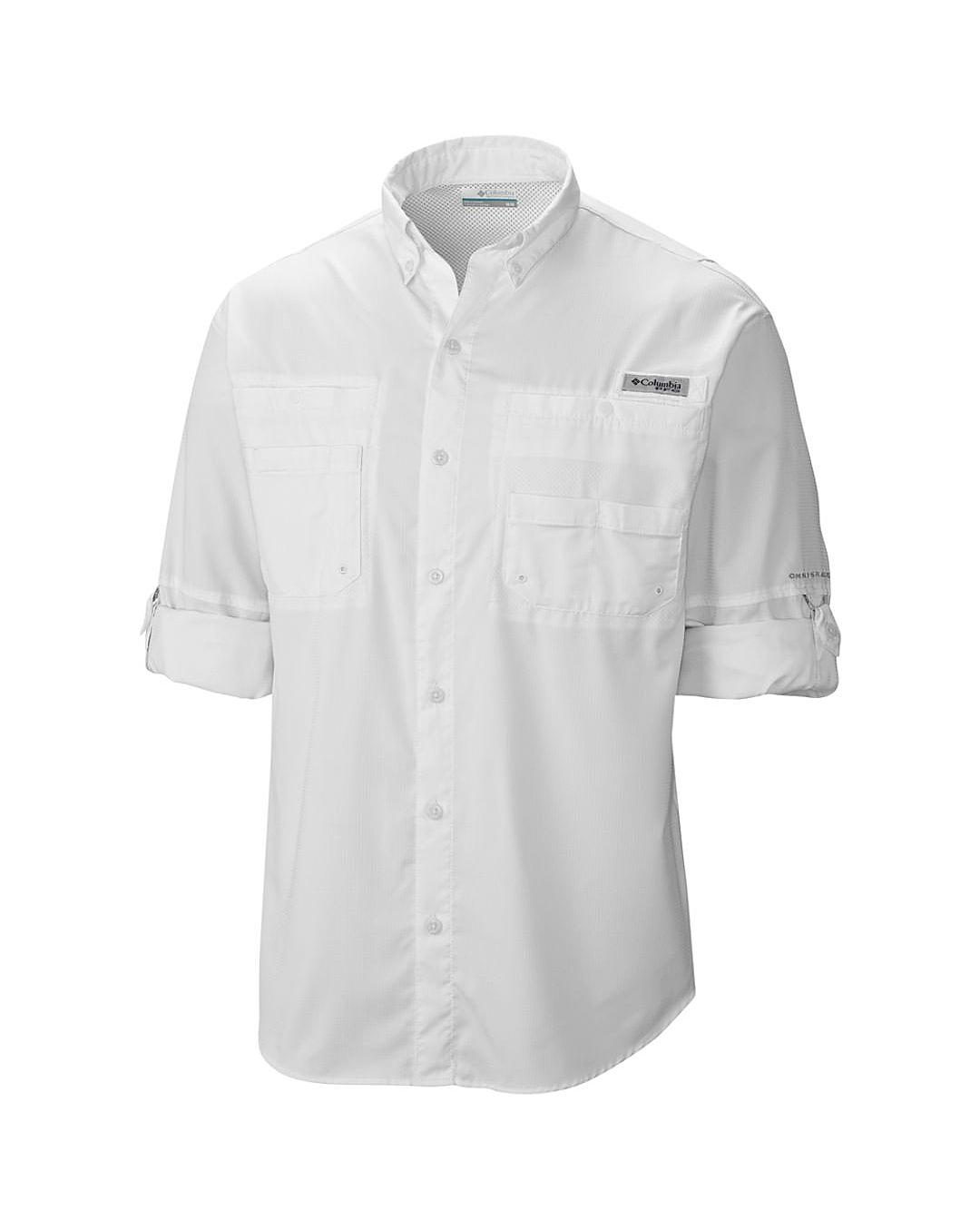 Columbia Men White Tamiami II LS Shirt