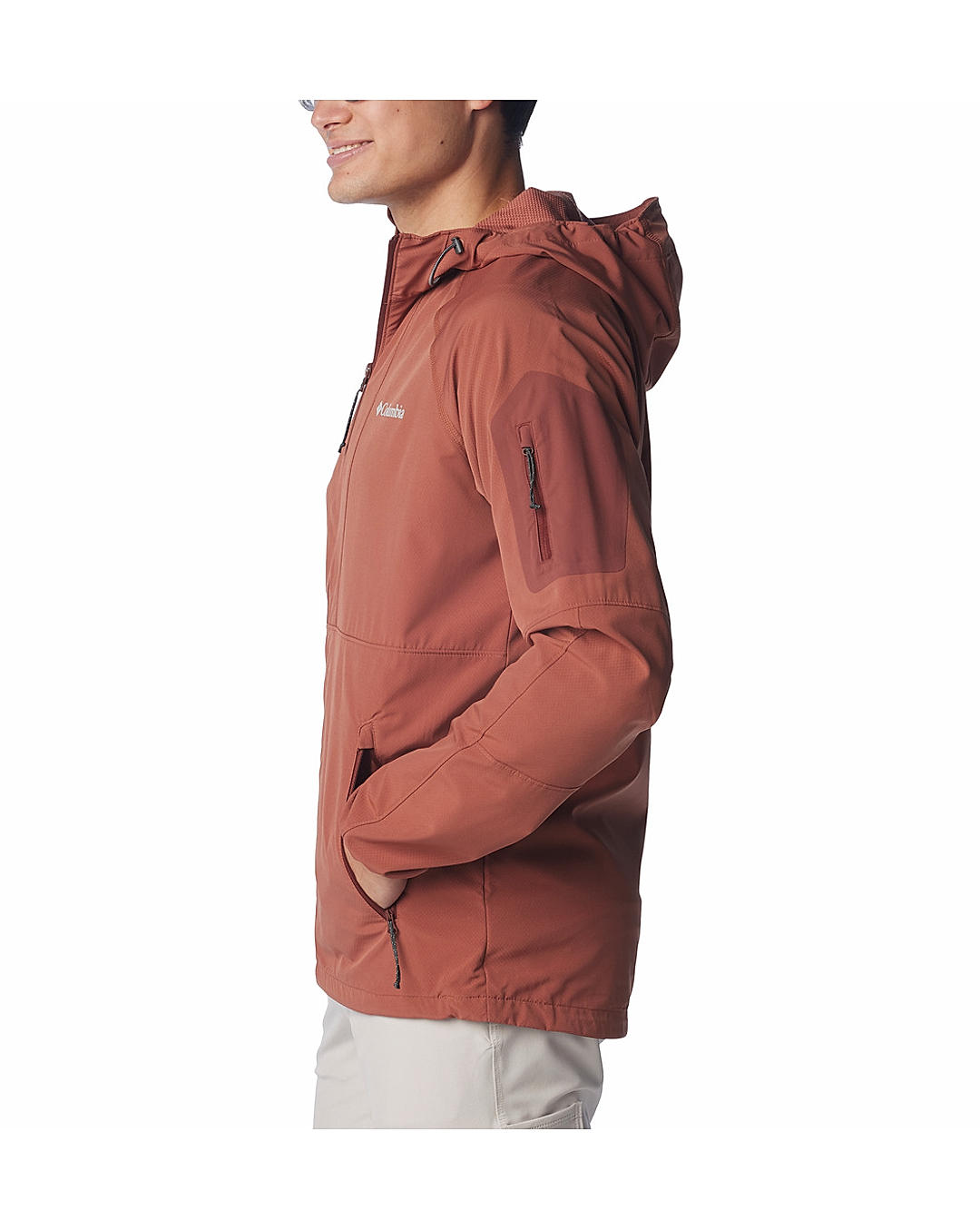 Columbia Men Brown Tall Heights Hooded Softshell
