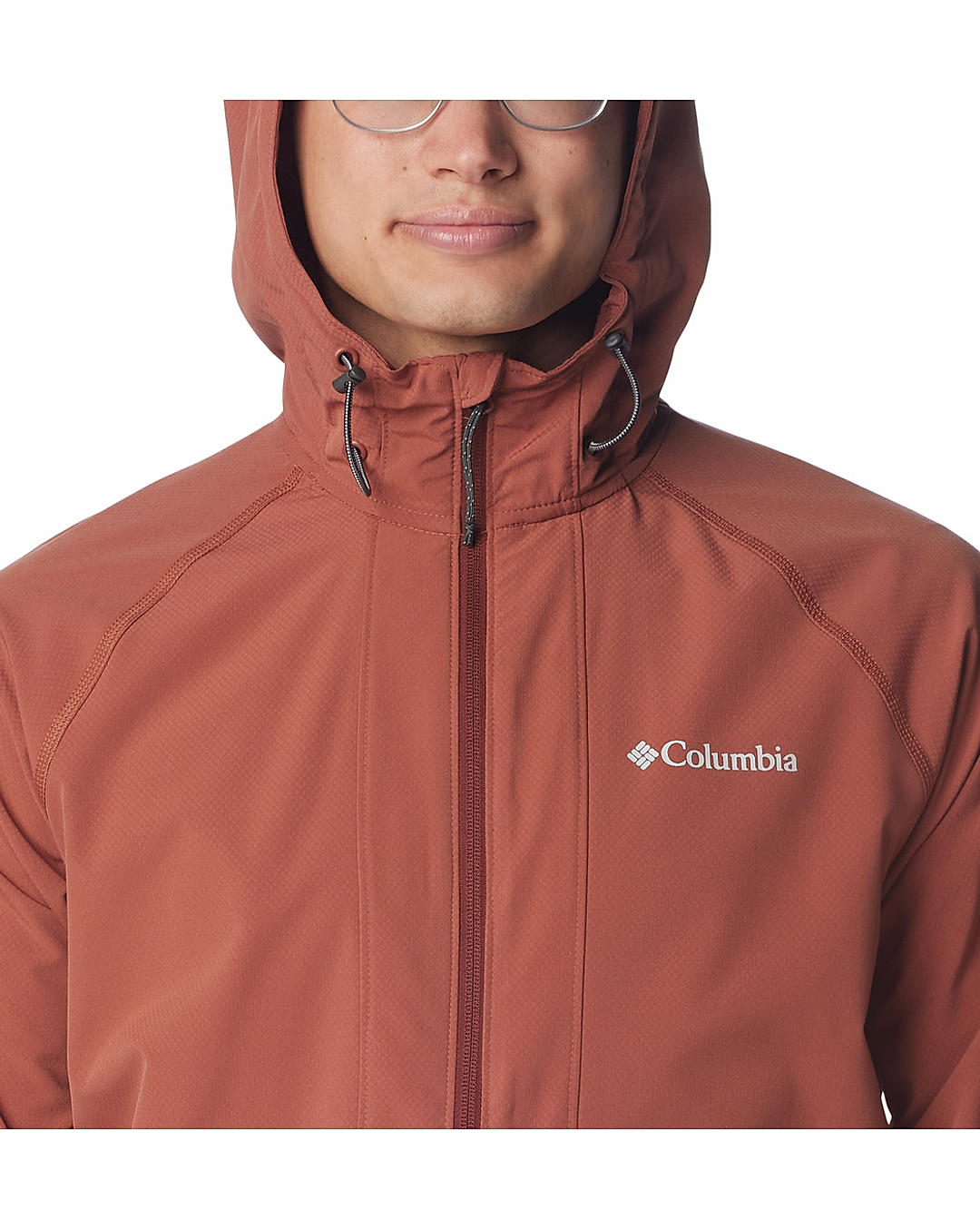Columbia Men Brown Tall Heights Hooded Softshell