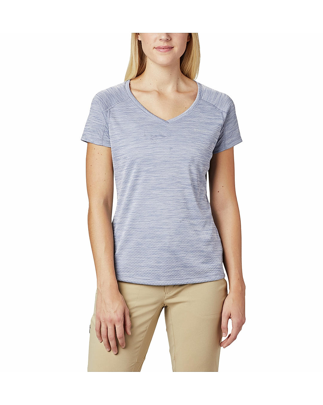 Columbia Women Purple Zero Rules Short Sleeve Shirt