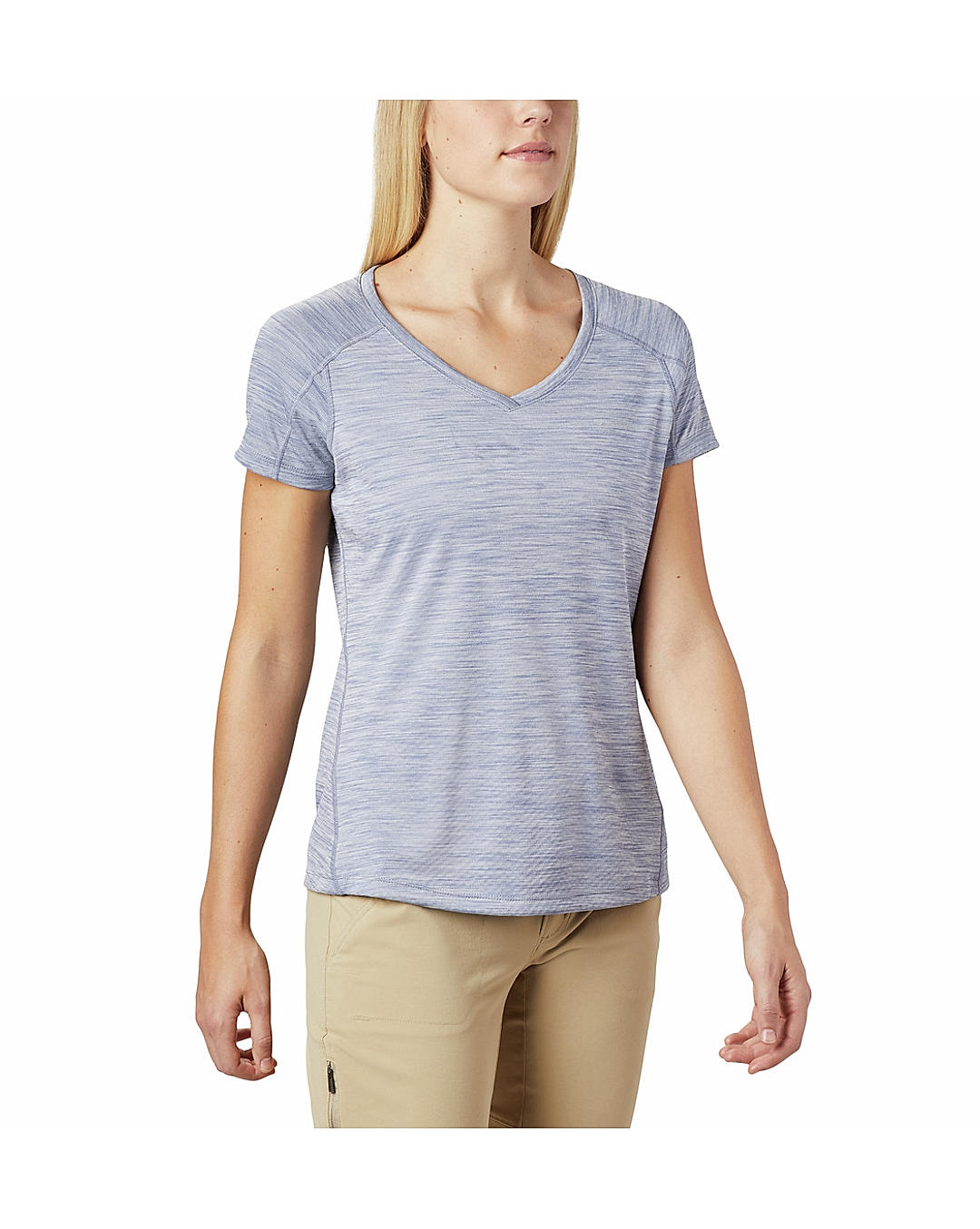 Columbia Women Purple Zero Rules Short Sleeve Shirt