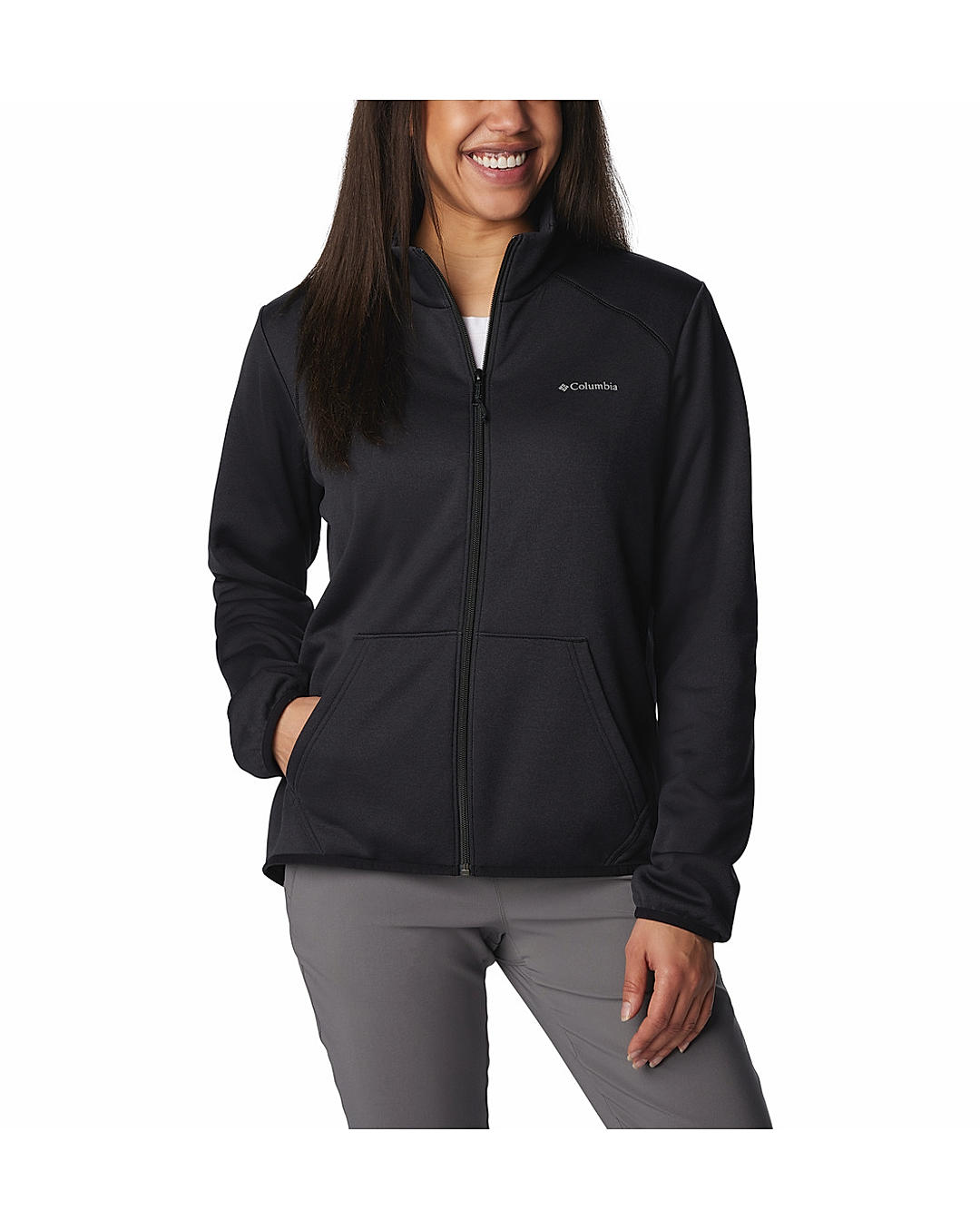 Columbia Women Black Col Hike Tech Fleece FZ