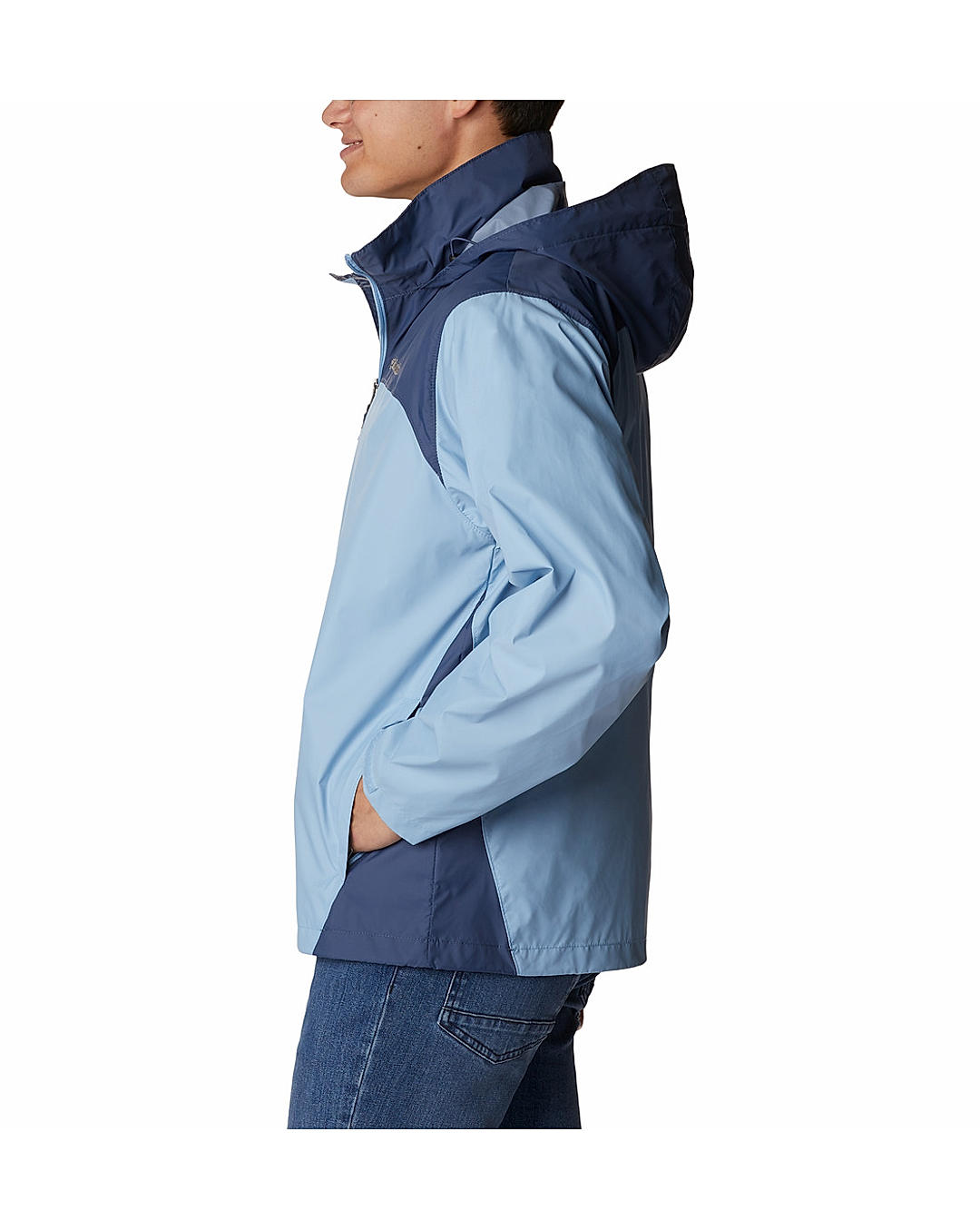 Light blue columbia rain on sale jacket