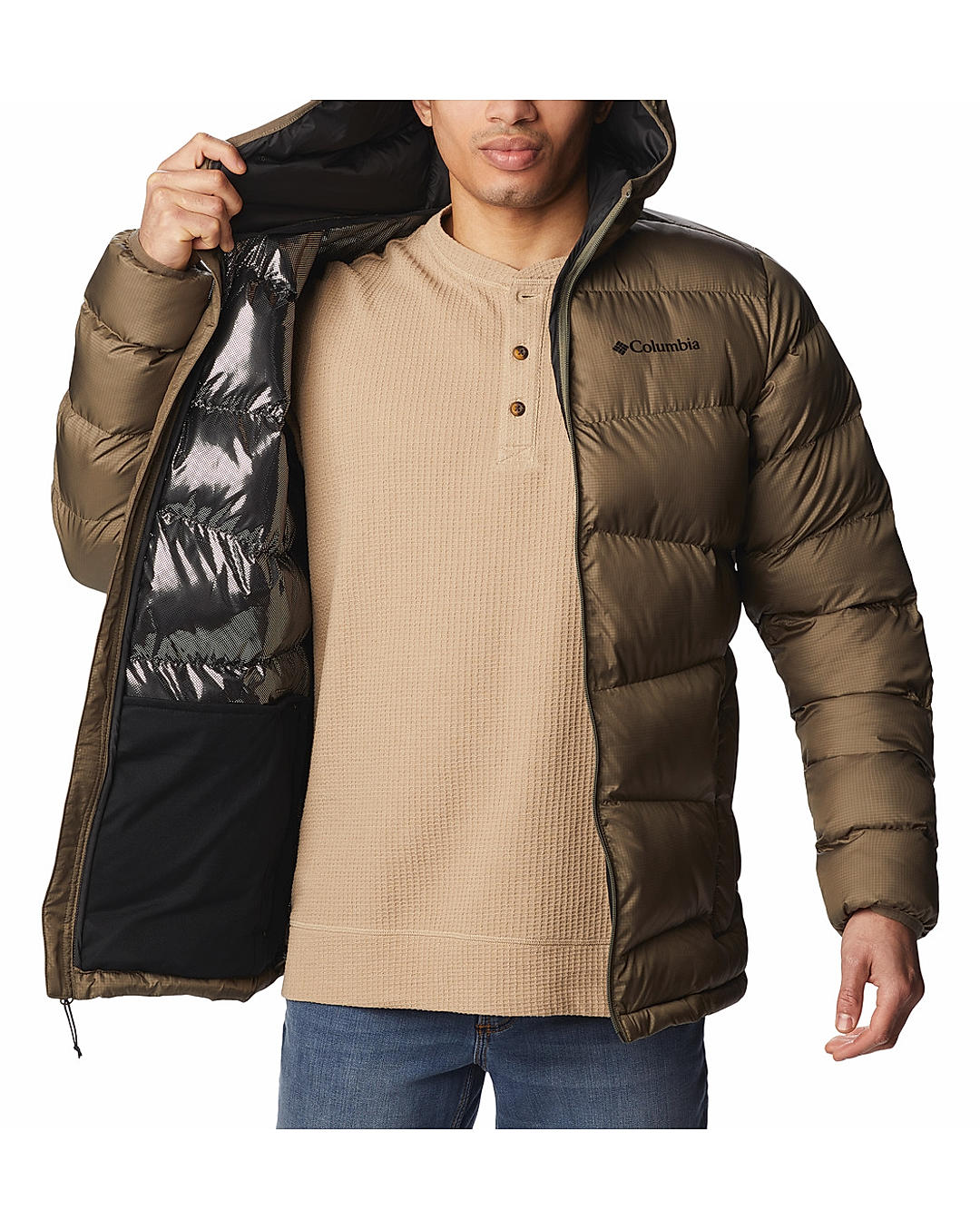 Columbia Men Green Fivemile Butte Hooded Jacket