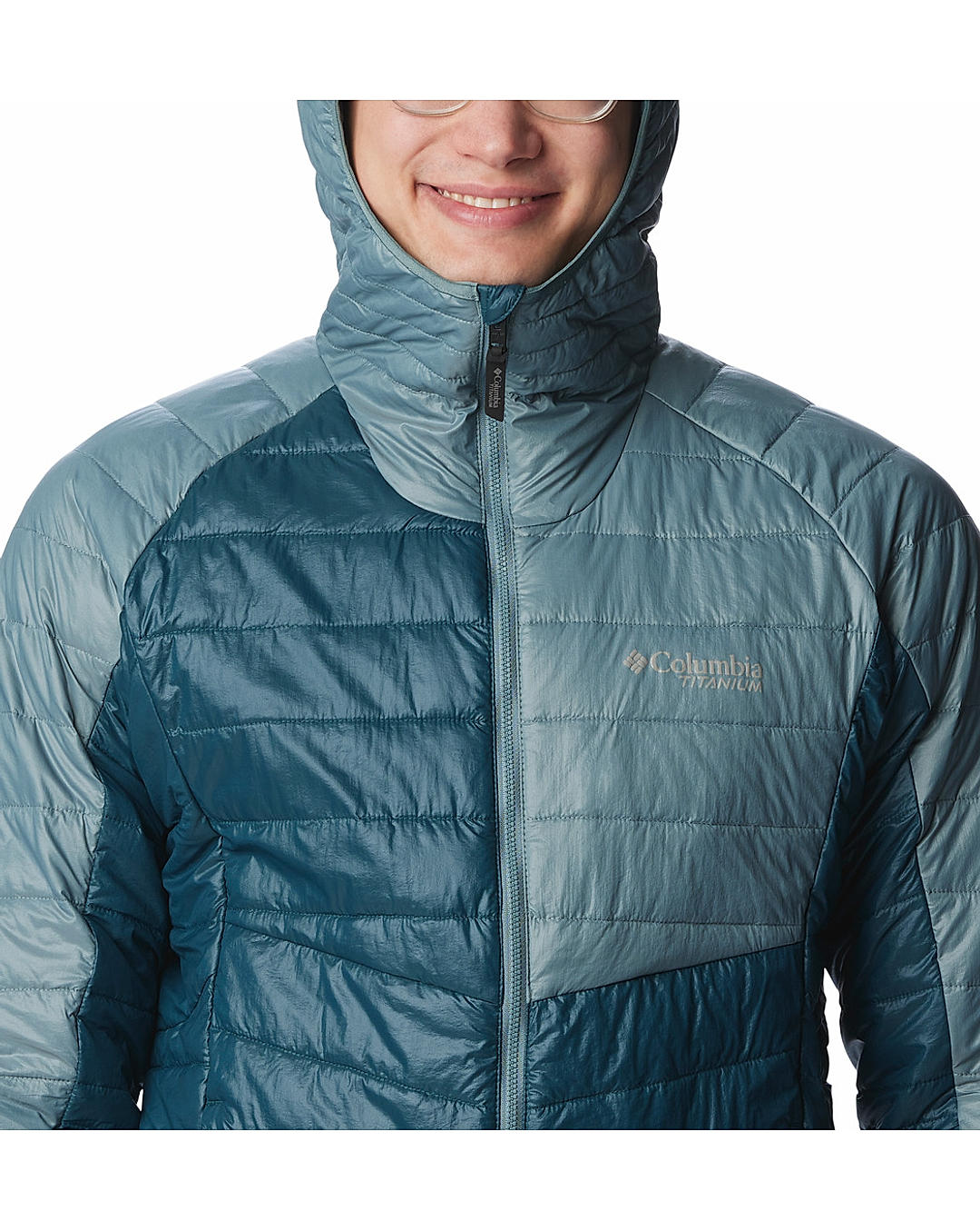 Buy Columbia Blue Platinum Peak Hooded Jacket For Men Online at Adventuras