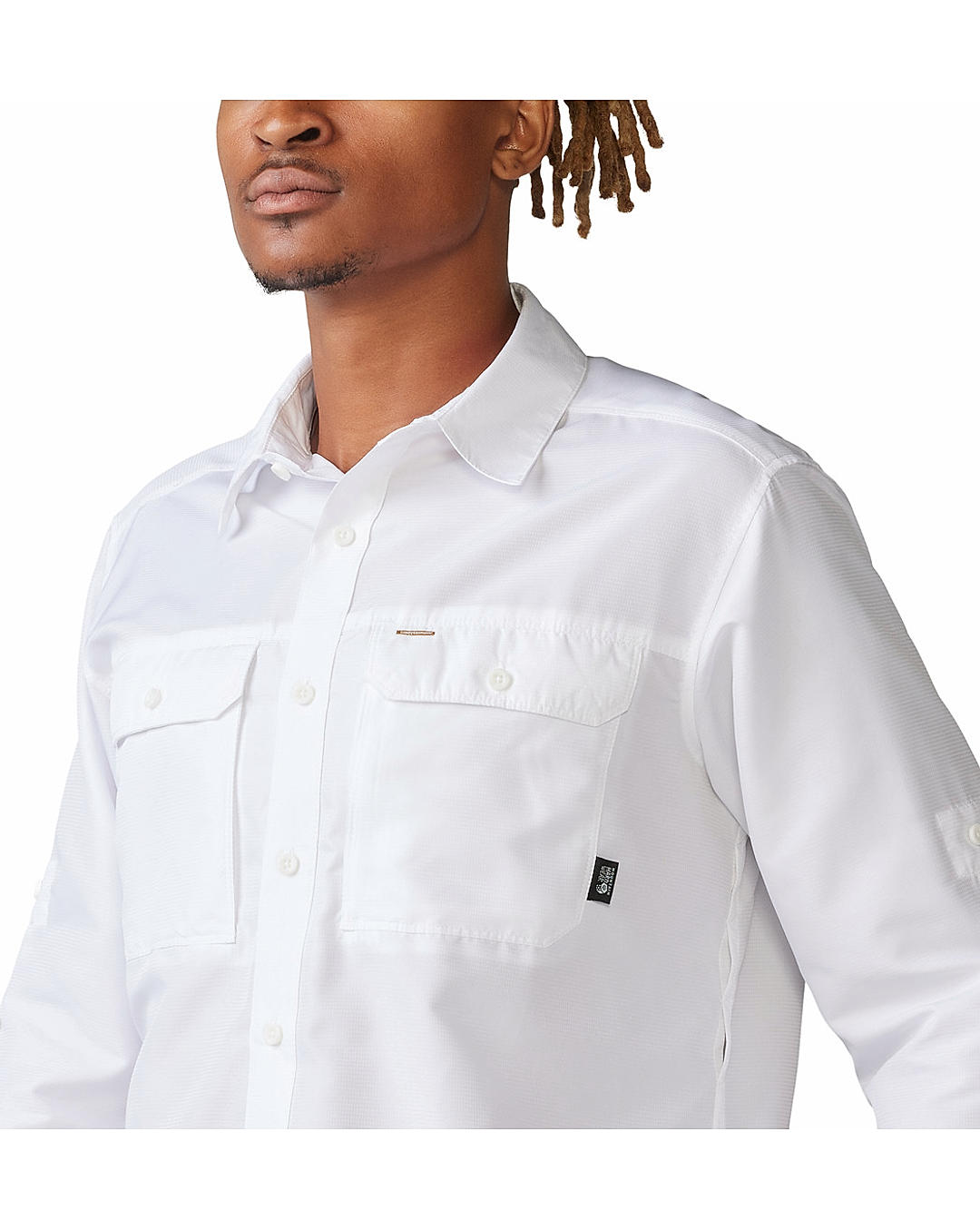 Mountain Hardwear Men White Canyon Long Sleeve Shirt