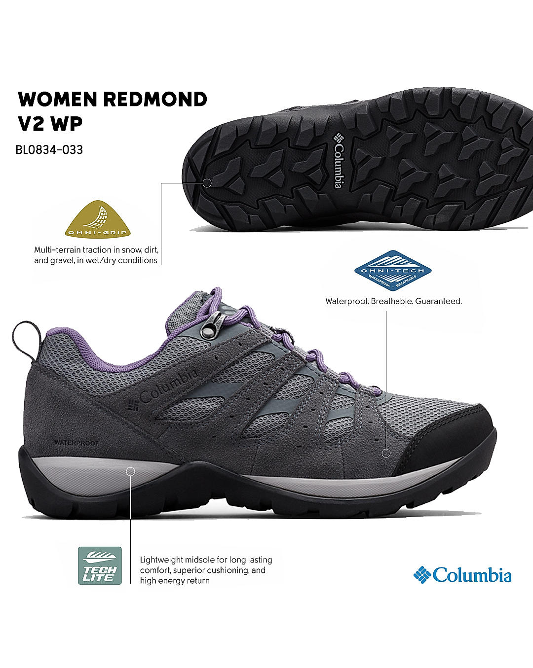 Buy Columbia Grey Redmond V2 Wp For women Online at Adventuras