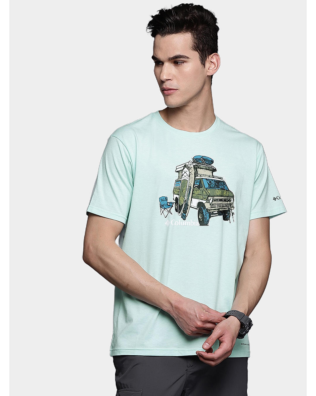 Columbia Men Green Sun Trek Short Sleeve Graphic T-Shirt At Nykaa Fashion - Your Online Shopping Store