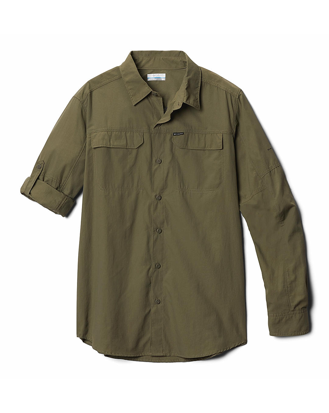 Columbia Men Green Silver Ridge 2.0 Long Sleeve Shirt (Sun Protection)