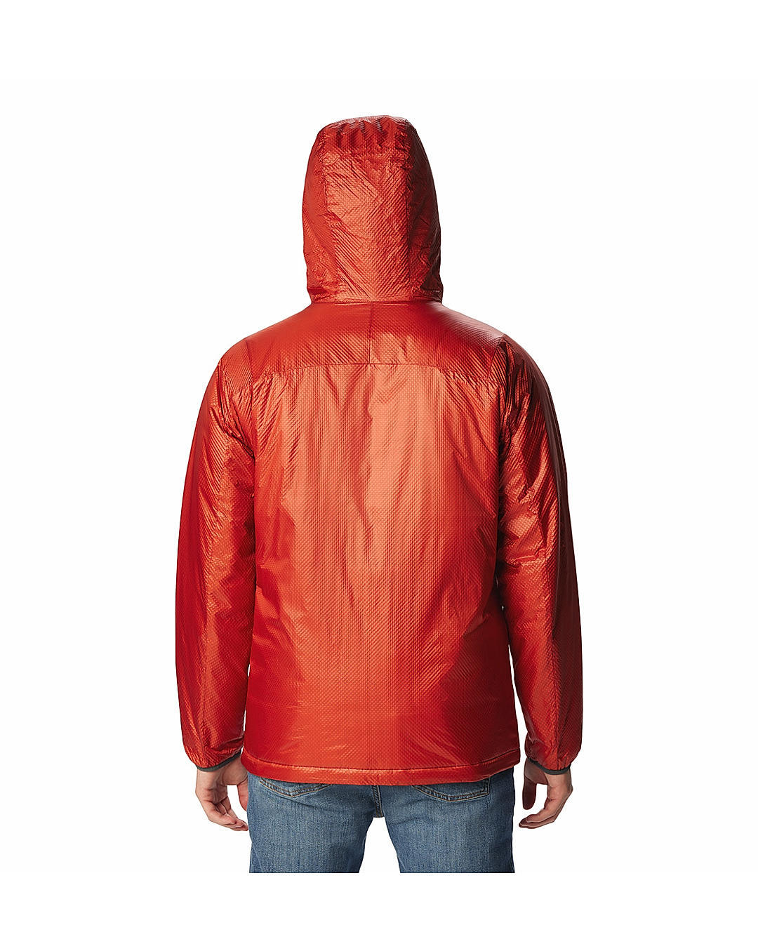 Columbia Men Orange / Red Arch Rock Double Wall Elite Hdd Jacket