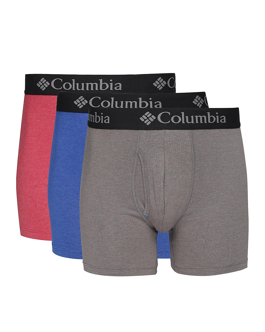 Columbia Men Performance Cotton / Stretch Solid Boxer Brief  Pack of 3