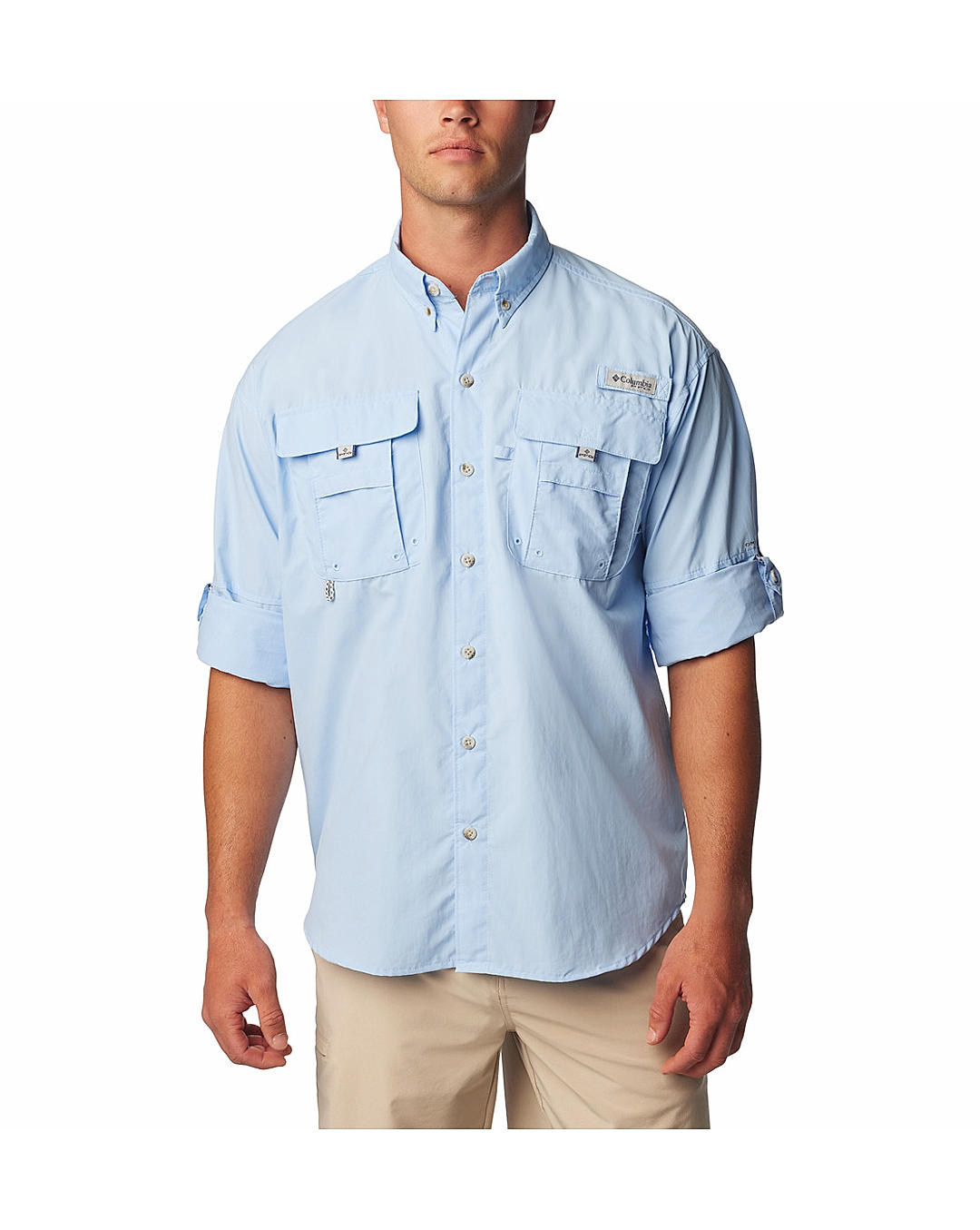 Columbia Men Light Blue Bahama II L/S Shirt
